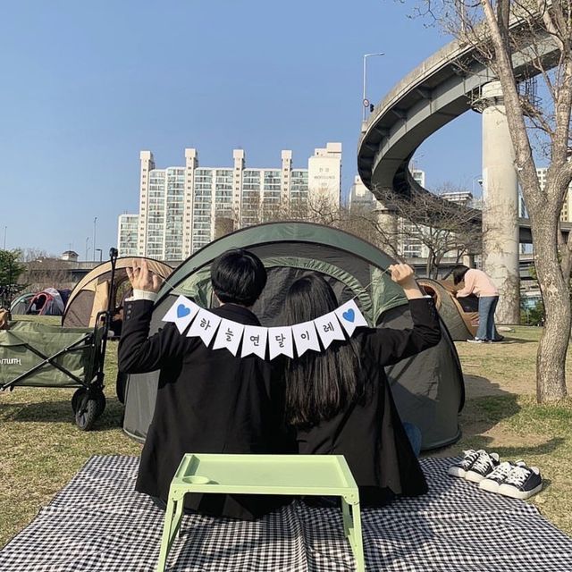 봄=한강 뚝섬 데이트💕