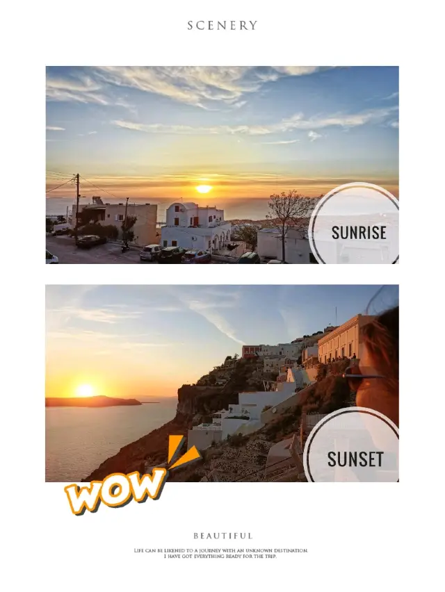 Sunrise & Sunset in Santorini 