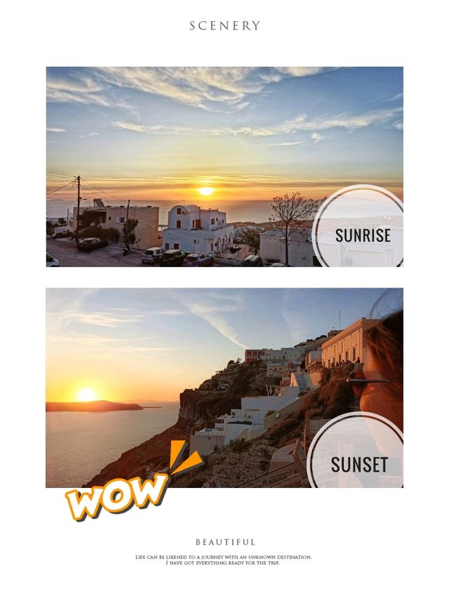 Sunrise & Sunset in Santorini 