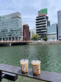 나카스 강변을 끼고 커피 한잔 즐기는 후쿠오카 카페☕️