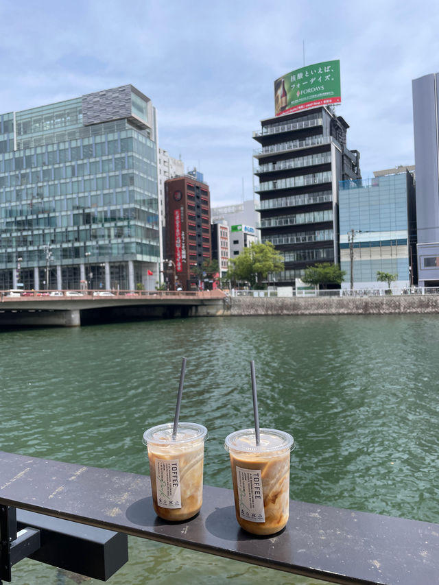 나카스 강변을 끼고 커피 한잔 즐기는 후쿠오카 카페☕️