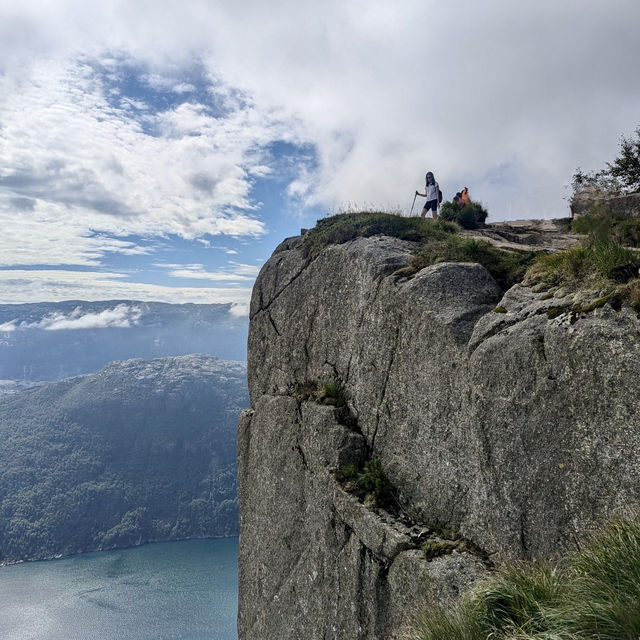 Hiking to Pulpit Rock in Norway