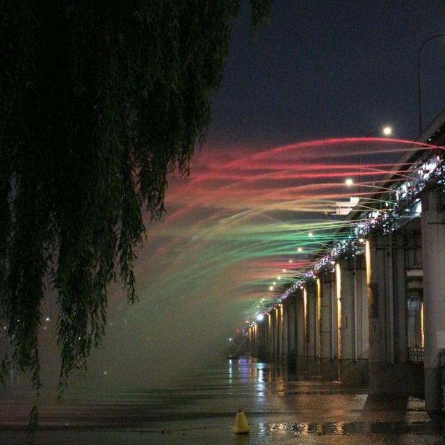 🌈น้ำพุสายรุ้ง 🌈ที่ Banpo Bridge @seoul