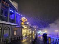 The Magical Night View of Kusatsu Yubatake
