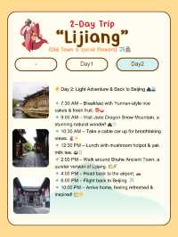 ⛰️ 2-Day itinerary to Lijiang (Yunnan) 