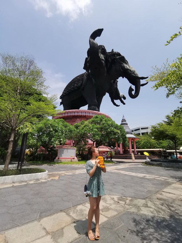 曼谷近郊🇹🇭粉紅象神廟🐘出片機位分享