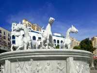 Pose Like a Roman at the Fountain of Sunset Town