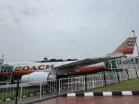 Coach pop out store in a plane