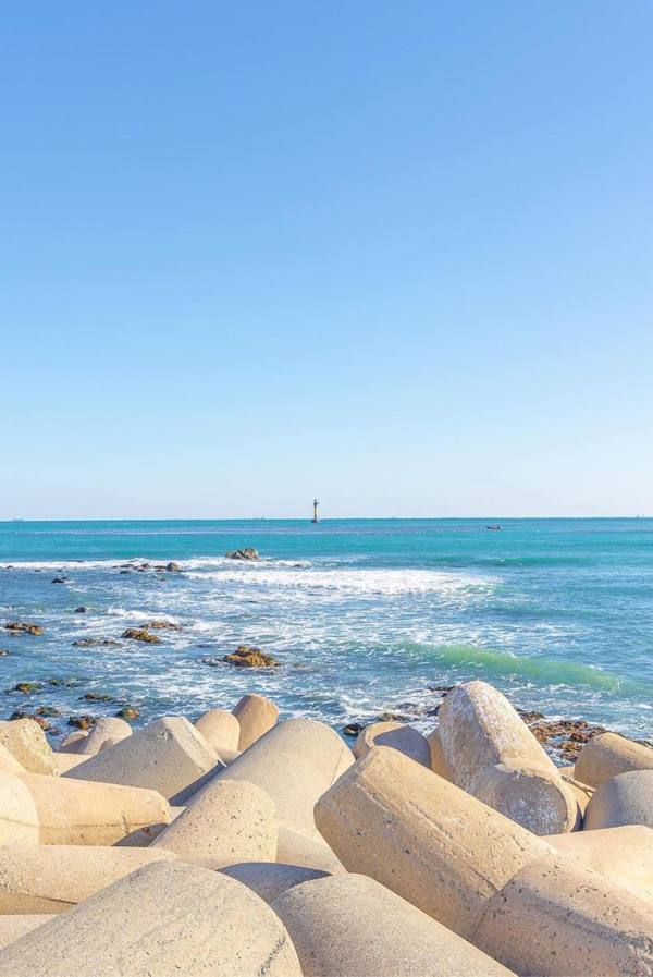 Coastal calm on Busan’s Blue Line Park 🌊🚆