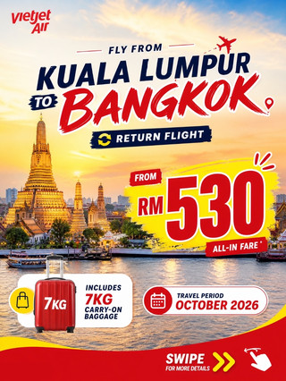 From RM530 to BKK return flight: Best KUL BKK Deal✨🇹🇭✈️