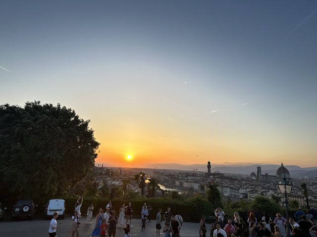 Romantic sunset at Piazzale Michelangelo