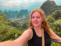 A view of the Karst Mountains from Moon Hill