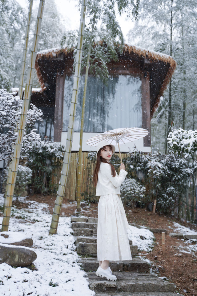 “雪是神的煙火”這裡不是北海道，是安吉！
