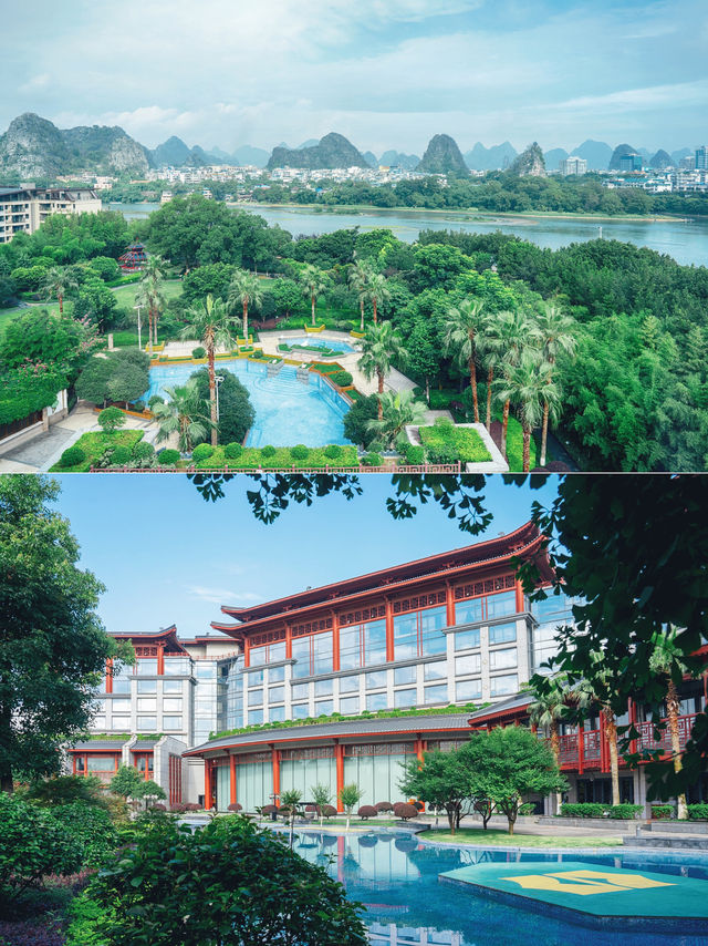 Exquisite family vacation hotel on the banks of the Li River, enjoy the landscape painting without stepping out.