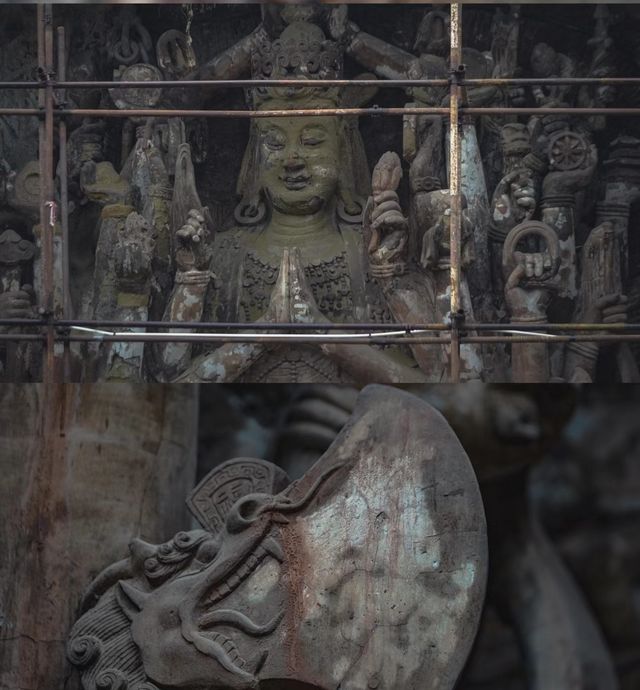 藏於建築工地的「降魔觀音」。