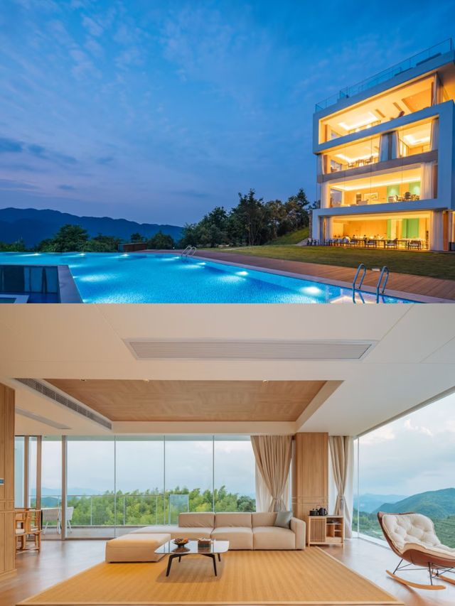 懸崖上無邊泳池和360°立體山景的酒店