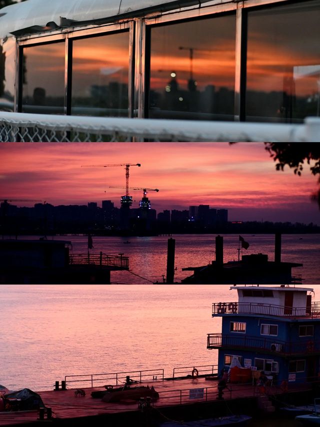 長沙落日「夕陽點會浪漫，浪漫嘅係你呀」