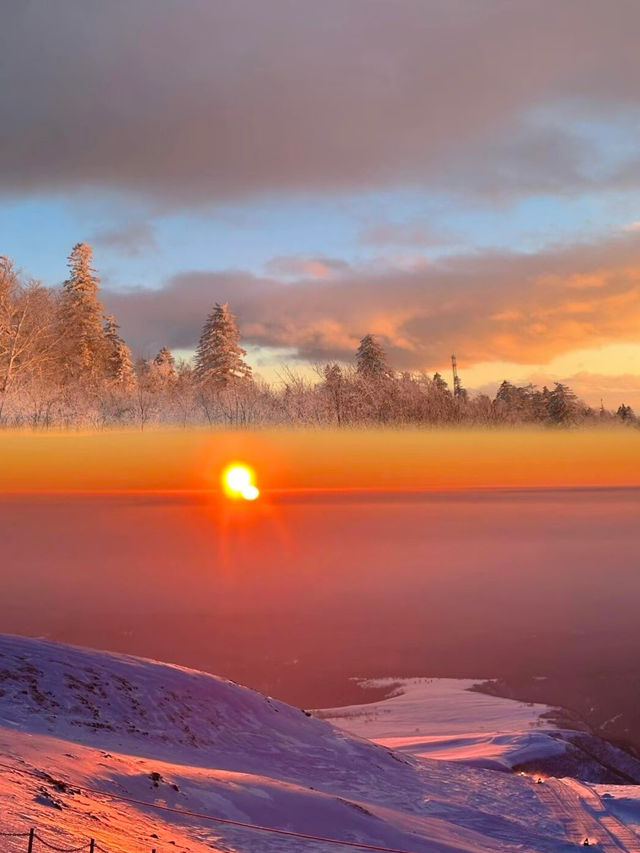 長白山日落｜誤入芬蘭童話鎮の粉雪日落live秀