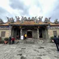 過年北埔老街走春，享受過年的氣氛
