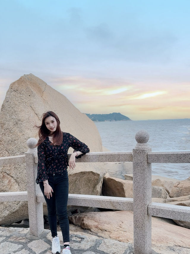 「澳門深度遊」🤟🏻路環 黑沙龍爪角海岸徑✨睇夕陽影靚相📸享受落日餘暉🌄 