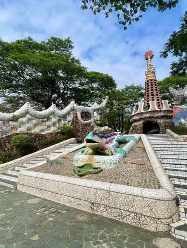 深圳特色休閑景點☺️海山公園🤩特別馬賽克建築🏗️