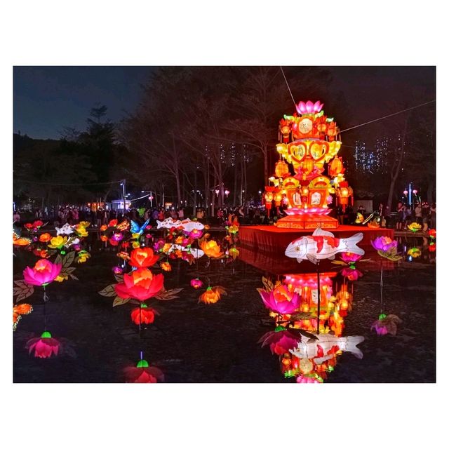 水上花燈元宵節。將軍澳單車館公園