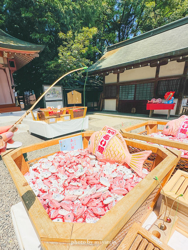 【埼玉 / 川越】おみくじが釣りみたいになってて楽しい川越氷川神社