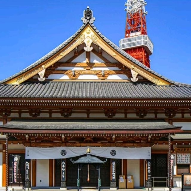 增上寺-600年歷史古寺與東京鐵塔相互輝映