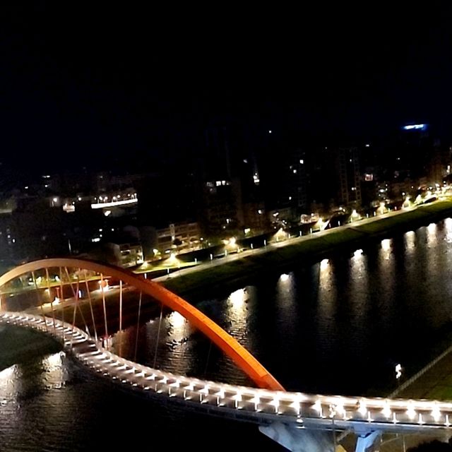 風景超美的台北松山彩虹橋/左岸河濱公園 風景超美的台北松山彩虹橋/左岸河濱公園