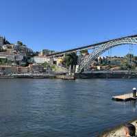 An iconic double deck metal arch bridge in Porto