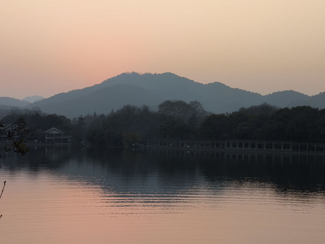 Sunset around West lake, Hangzhou