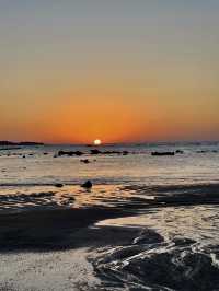 三芝踩海沙看夕陽