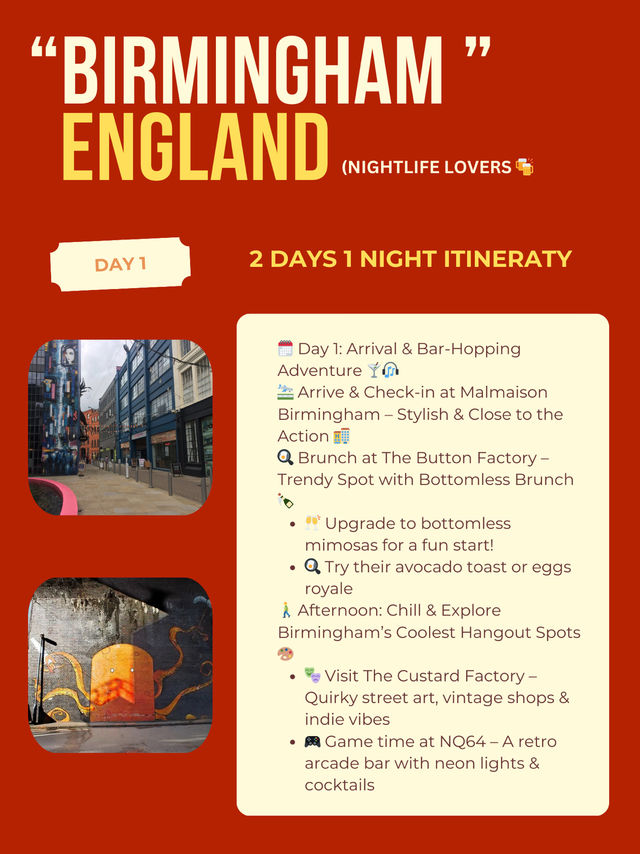 Birmingham itinerary-Nightlife Lovers