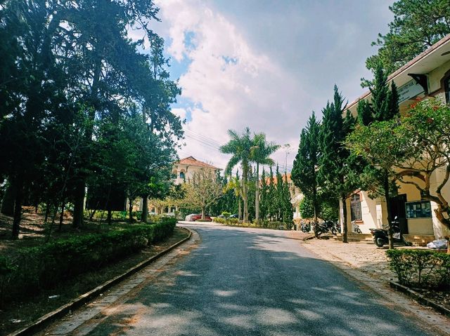 越南大叻市中心著名大學校區景點：Trường Cao Đẳng Đà Lạt，歐式園林藝術風格設計校區，適合打卡拍照📸