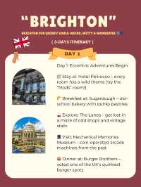 Brighton 3-days itinerary 💖
