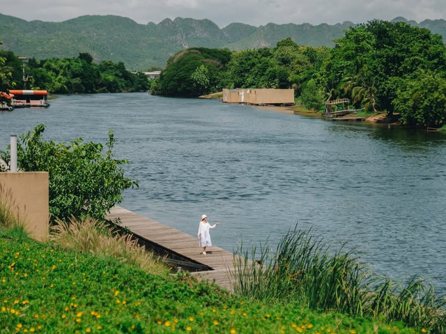 ฤดูกาลสีเขียวกำลังมาเยือนไปคาเฟ่ริมแม่น้ำแควกันไหม