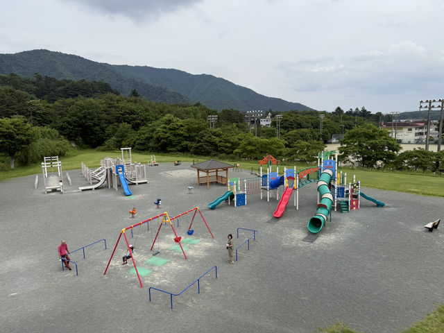 河口湖的一個有趣的兒童小公園：鳴沢村活き活き広場