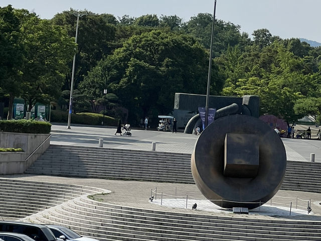 공원 산책후 티타임