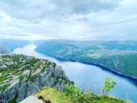 Standing on the Edge at Preikestolen 