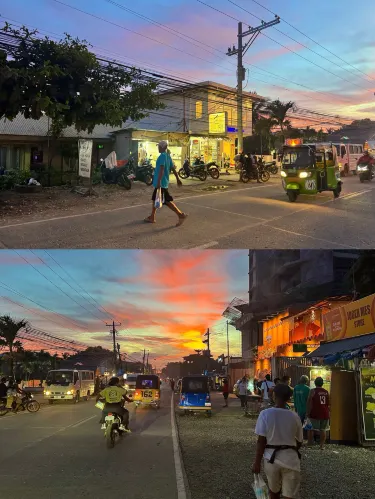 The Most Beautiful Time in Bohol: Evening Scenery Under a Spreading Purple Sky