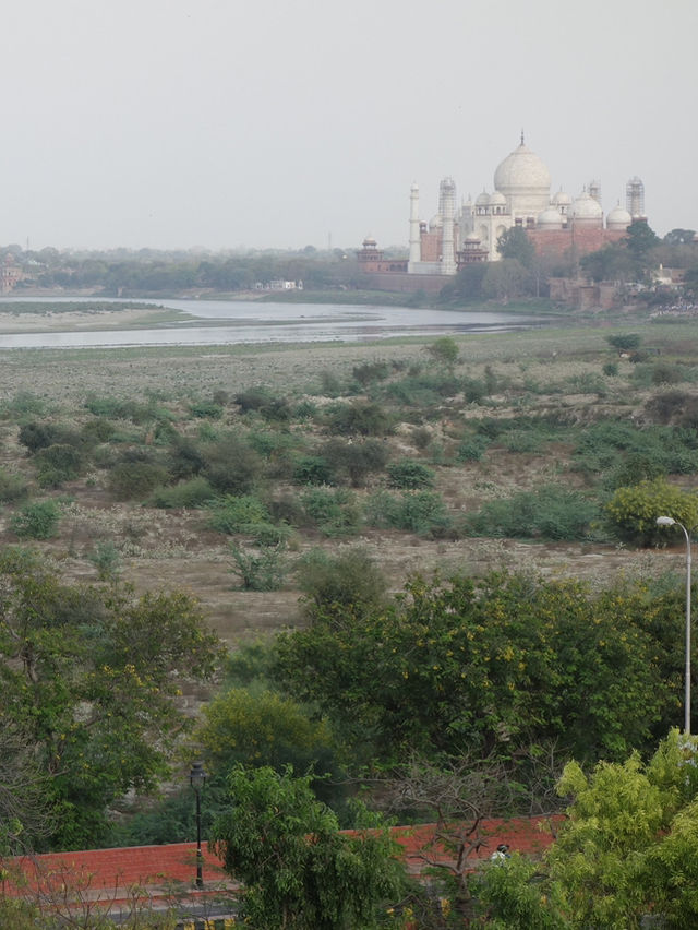 Agra Fort: A Historic View of the Taj Mahal
