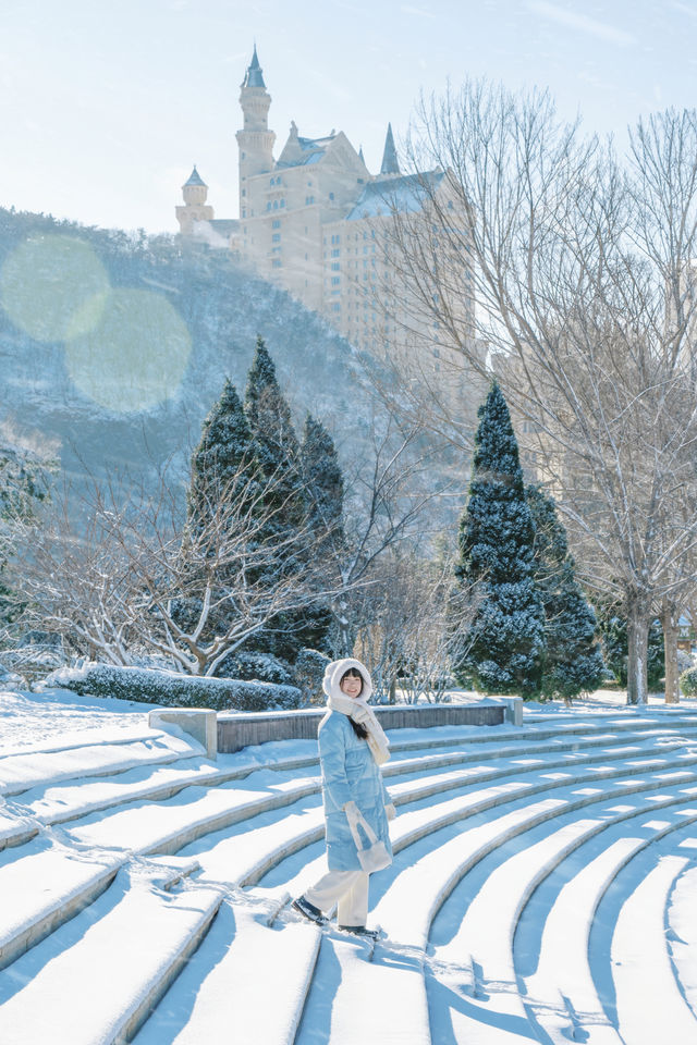 不用去塞納河畔雪後大連的星海廣場好美！