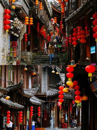湖南冷門旅遊地 瀑布上的千年古鎮“芙蓉鎮”