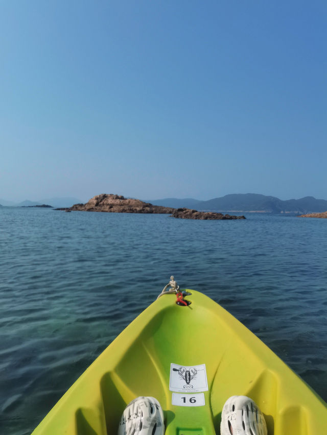 🏄‍♀️香港綠蛋島劃獨木舟，超刺激！