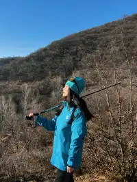 我在南太行女兒梯路線遇到了一棵孤獨的樹