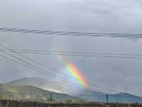 如家精選雪景與彩虹的邂逅