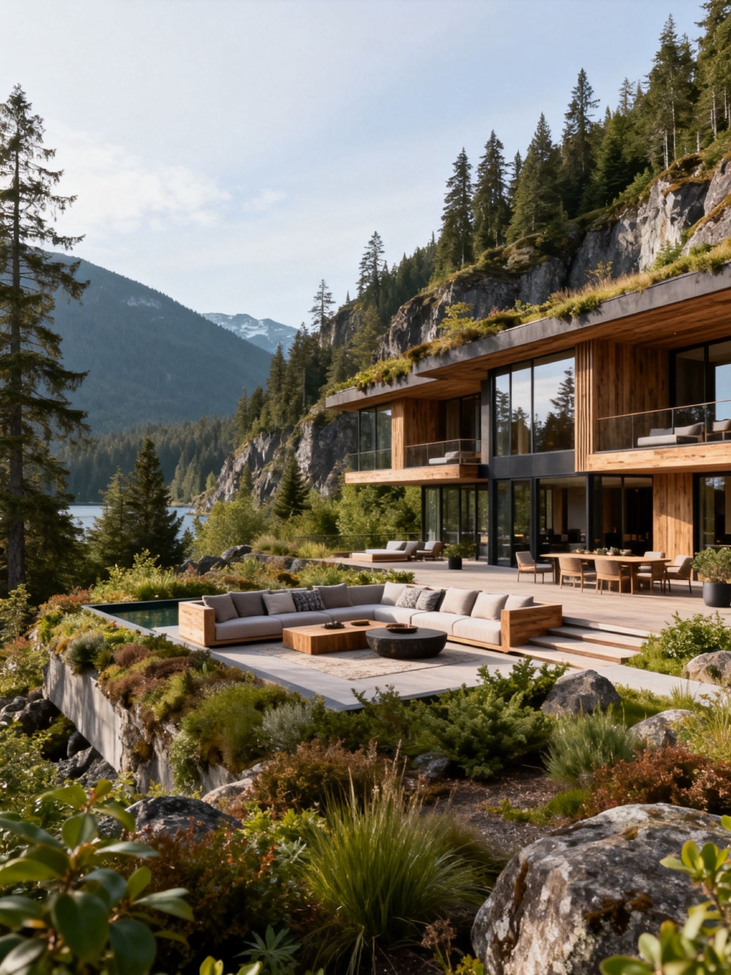 Khách sạn ở Vancouver này thật sự thư giãn, với tầm nhìn ra cả những ngọn núi phủ tuyết trắng và đại dương.