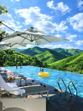 Tianjin Jixian cliffside homestay｜Infinity pool + private hot spring, relax