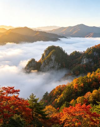 Autumn arrives in the Qinba Mountains. Meet a fairytale autumn at Guangwu Mountain.