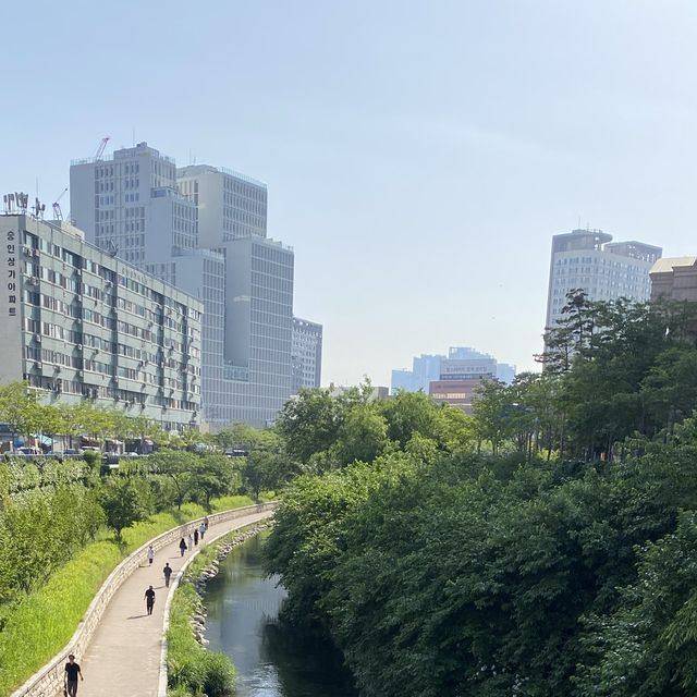 เดินเล่นริมคลอง Cheonggyecheon เกาหลีใต้